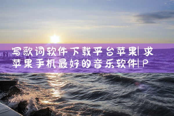 写歌词软件下载平台苹果|P站专业版