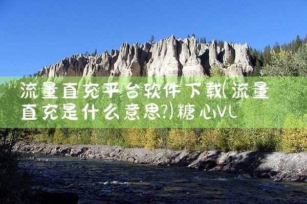 流量直充平台软件下载|糖心Vlog